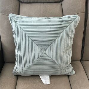Threshold Pleated Geometric Accent Pillow - Sage Green